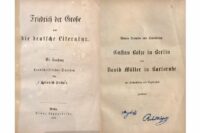 Seiten aus "Friedrich der Große und die deutsche Literatur"